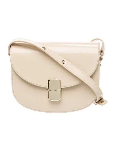 Pre-owned Sézane Leather Shoulder Bag In Neutrals