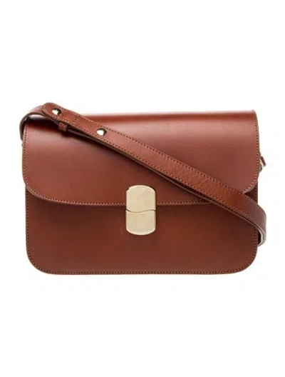 Pre-owned Sézane Leather Shoulder Bag In Pink