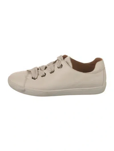 Pre-owned Sézane Leather Sneakers In Neutral