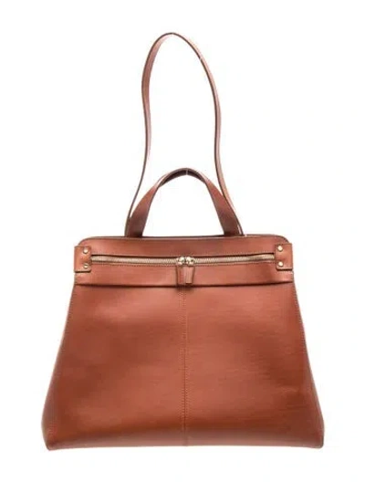 Pre-owned Sézane Leather Tote In Brown