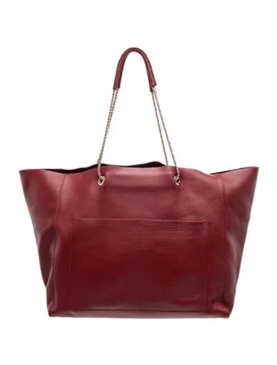 Pre-owned Sézane Leather Tote In Red