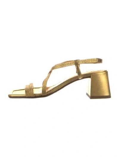 Pre-owned Sézane Leather T-strap Sandals