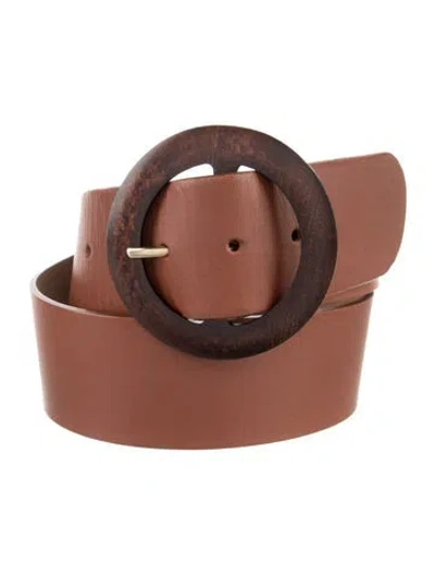 Pre-owned Sézane Leather Waist Belt In Brown