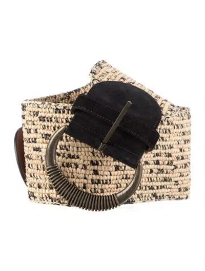 Pre-owned Sézane Leather Waist Belt In Neutral