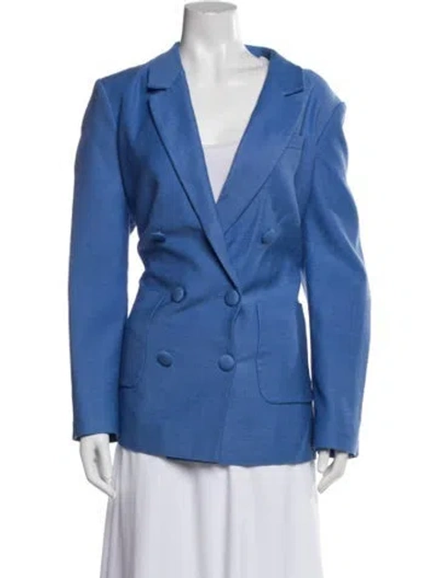 Pre-owned Sézane Linen Blazer In Blue