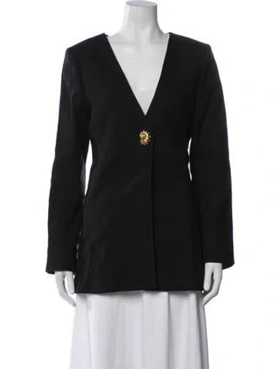 Pre-owned Sézane Linen Blazer In Blue