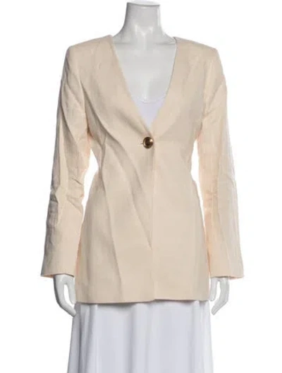 Pre-owned Sézane Linen Blazer W/ Tags In Neutral