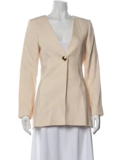 Pre-owned Sézane Linen Blazer W/ Tags In Neutral
