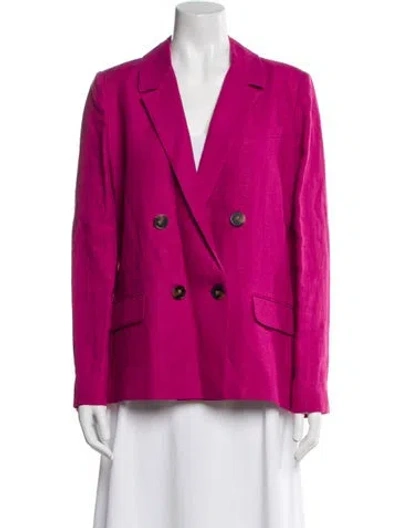 Pre-owned Sézane Linen Blazer W/ Tags In Pink