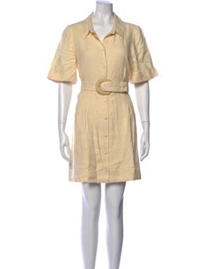 Pre-owned Sézane Linen Mini Dress In Neutral
