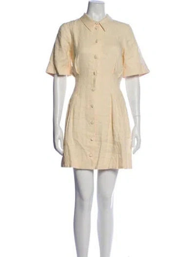 Pre-owned Sézane Linen Mini Dress W/ Tags In Neutral