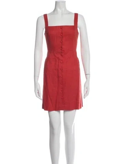 Pre-owned Sézane Linen Mini Dress W/ Tags In Red
