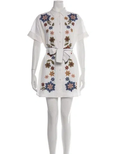 Pre-owned Sézane Linen Mini Dress W/ Tags In White