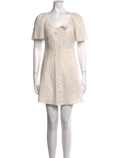 Pre-owned Sézane Linen Mini Dress In Yellow