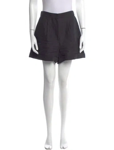 Pre-owned Sézane Linen Mini Shorts In Black