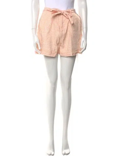 Pre-owned Sézane Linen Mini Shorts In Pink