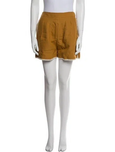Pre-owned Sézane Linen Mini Shorts W/ Tags In Blue