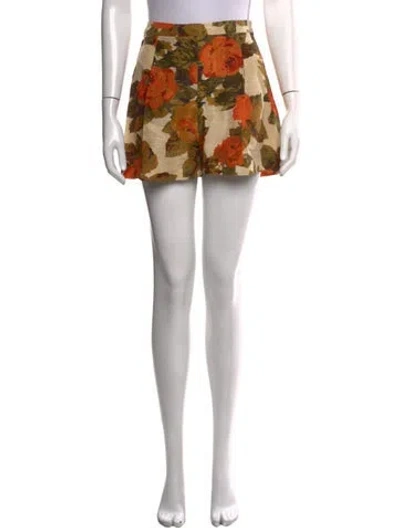 Pre-owned Sézane Linen Mini Shorts W/ Tags In Red