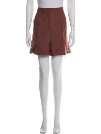 Pre-owned Sézane Linen Mini Shorts W/ Tags In Red