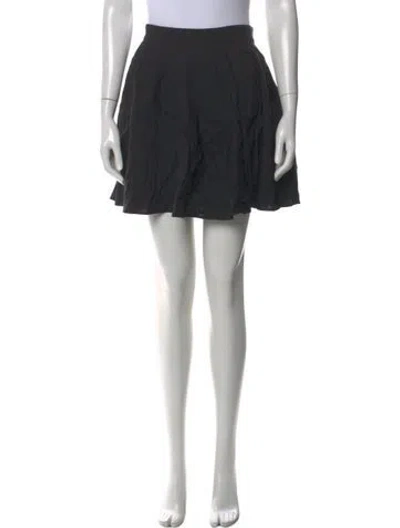 Pre-owned Sézane Linen Mini Skirt In Black