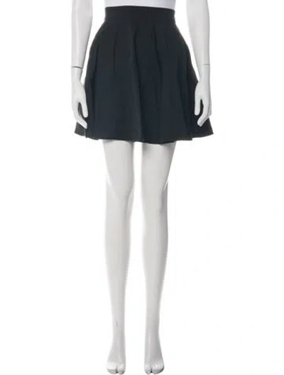 Pre-owned Sézane Linen Mini Skirt In Black
