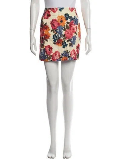 Pre-owned Sézane Linen Mini Skirt In Neutrals