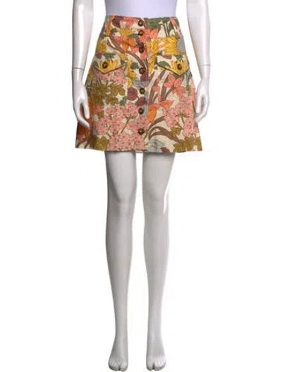 Pre-owned Sézane Linen Mini Skirt In Neutrals