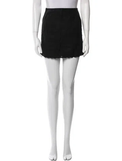 Pre-owned Sézane Linen Mini Skirt W/ Tags In Black