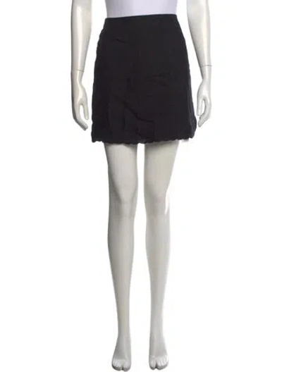 Pre-owned Sézane Linen Mini Skirt W/ Tags In Black