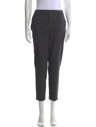 Pre-owned Sézane Linen Straight Leg Pants In Gray