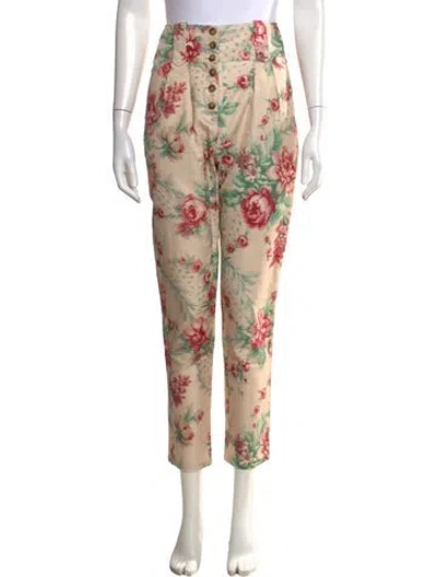 Pre-owned Sézane Linen Straight Leg Pants W/ Tags In Neutrals