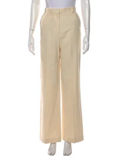 Pre-owned Sézane Linen Wide Leg Pants W/ Tags In Neutral