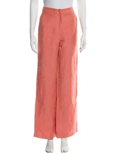 Pre-owned Sézane Linen Wide Leg Pants W/ Tags In Pink