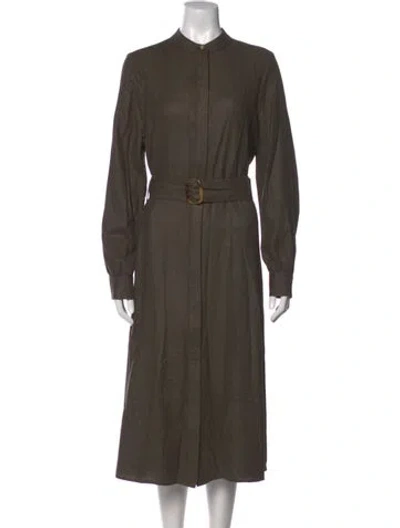 Pre-owned Sézane Long Dress In Green