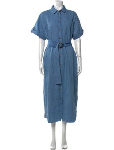 Pre-owned Sézane Long Dress W/ Tags In Blue