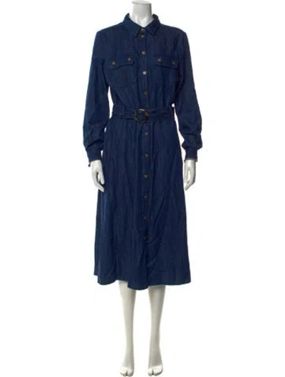 Pre-owned Sézane Long Dress W/ Tags In Blue