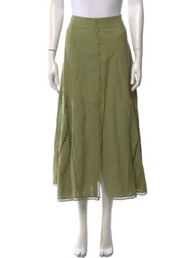 Pre-owned Sézane Long Skirt In Green