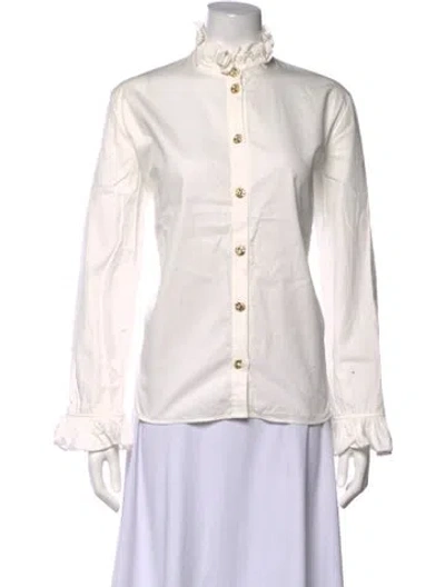 Pre-owned Sézane Long Sleeve Blouse In Black