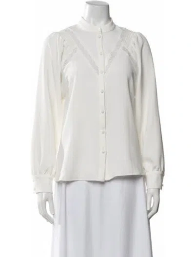 Pre-owned Sézane Long Sleeve Blouse In Neutrals