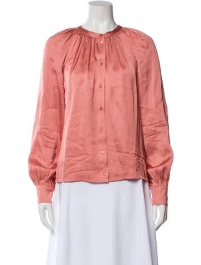 Pre-owned Sézane Long Sleeve Blouse In Pink