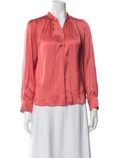 Pre-owned Sézane Long Sleeve Blouse In Pink
