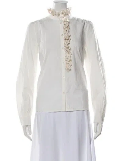 Pre-owned Sézane Long Sleeve Blouse W/ Tags In Neutrals