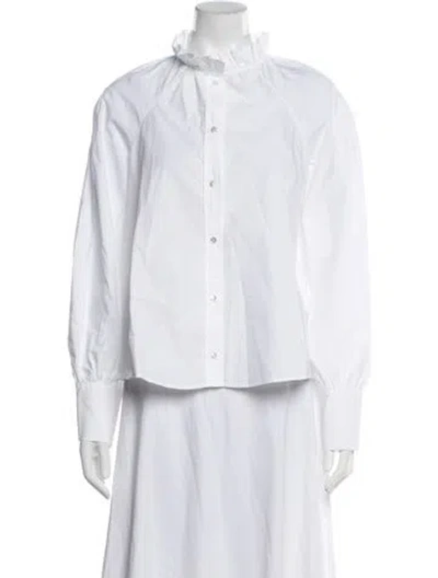 Pre-owned Sézane Long Sleeve Blouse W/ Tags In White