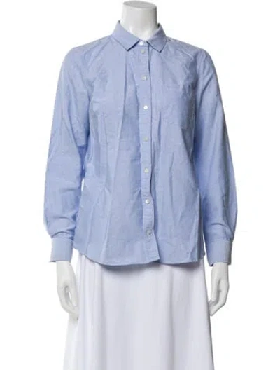 Pre-owned Sézane Long Sleeve Button-up Top In Multi