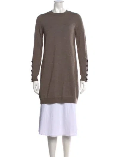 Pre-owned Sézane Merino Wool Crew Neck Sweater In Neutrals