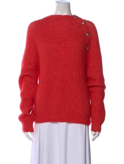 Pre-owned Sézane Merino Wool Crew Neck Sweater In Red