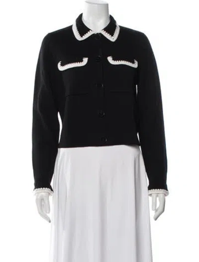 Pre-owned Sézane Merino Wool Jacket In Black