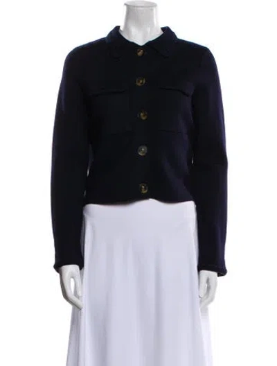 Pre-owned Sézane Merino Wool Jacket In Blue