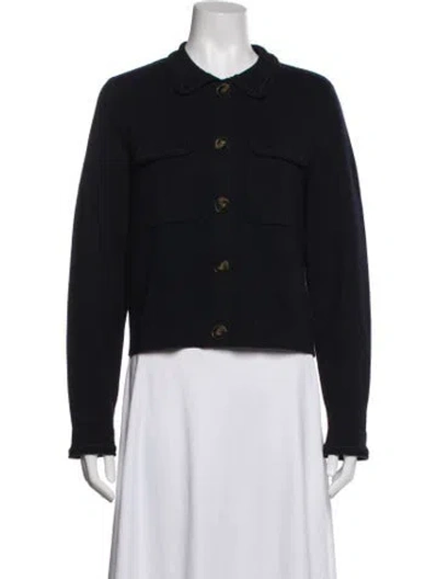 Pre-owned Sézane Merino Wool Jacket In Blue