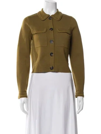 Pre-owned Sézane Merino Wool Jacket In Yellow